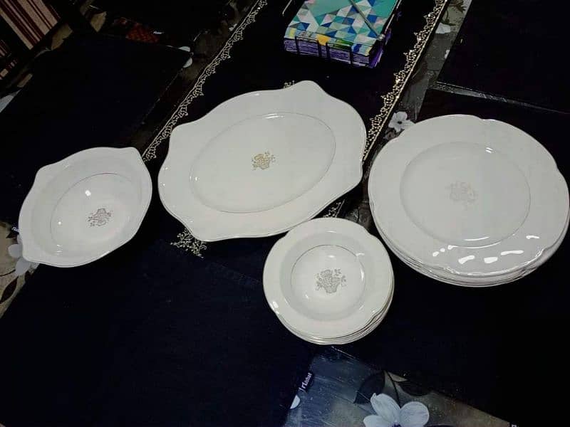 "Crockery on sale"

All crockery is hardly and gently used. 9