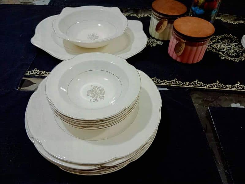 "Crockery on sale"

All crockery is hardly and gently used. 11