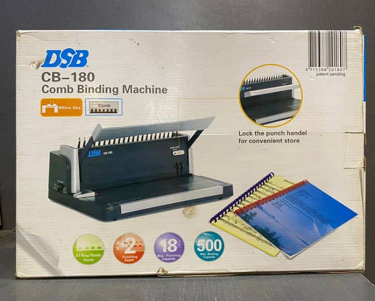 DSB CB-180 Comb Spiral Binding Machine 1