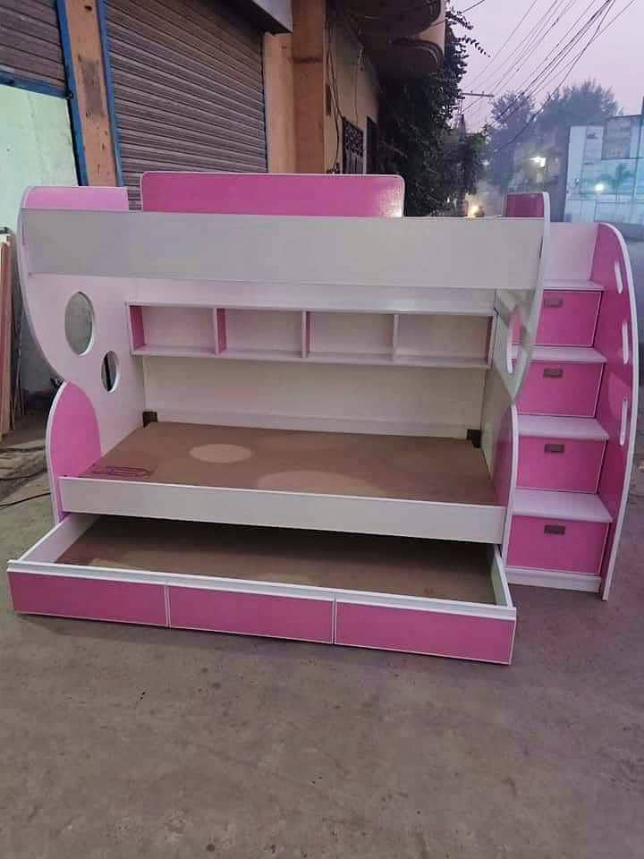 Bunk bed | Kid wooden bunker bed | Baby bed | Double bed | Triple bed 11