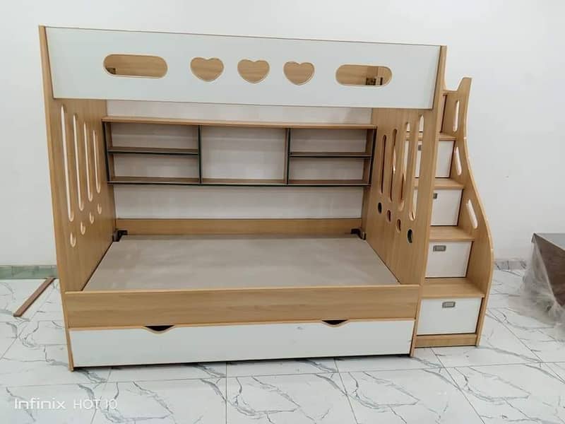 Bunk bed | Kid wooden bunker bed | Baby bed | Double bed | Triple bed 14