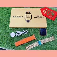 HK9 ULTRA GOLD SMARTWATCH GOLD EDITION SERIES 9 WITH TWO STRAPS