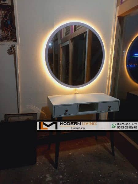 Stylish Console table round mirror best quality 6