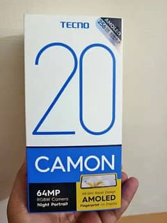 Tecno Cammon 20 9 month warranty with original box charger