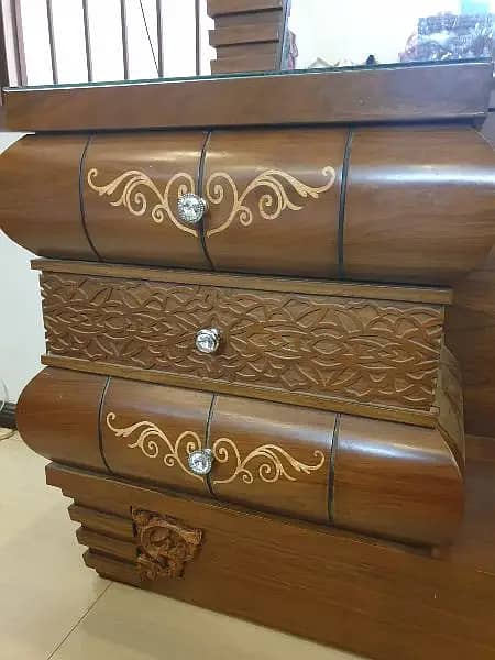 walnut bedroom set /with 2 single beds for sale in karachi 4