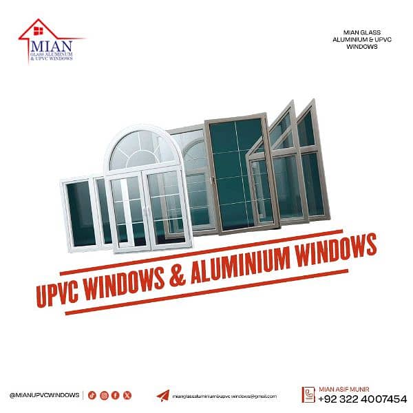 Aluminum and upvc window Available Any size 8