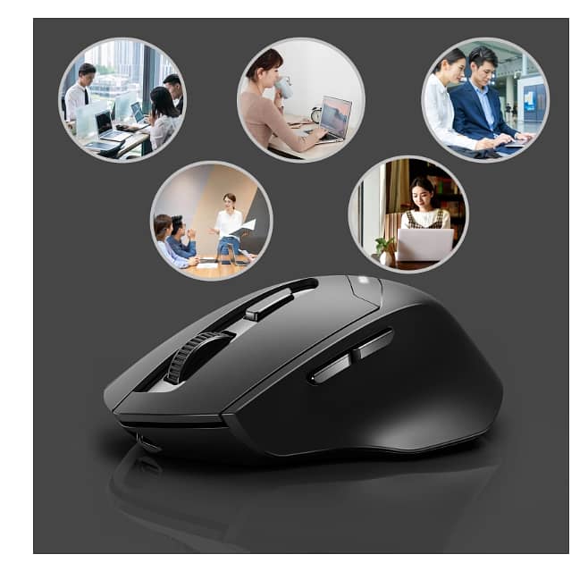 INPHIC DR01 Bluetooth Mouse Rechargeable, 2.4G Wireless Mouse. 1
