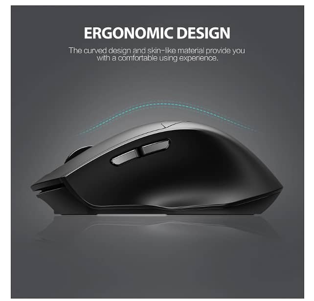 INPHIC DR01 Bluetooth Mouse Rechargeable, 2.4G Wireless Mouse. 2