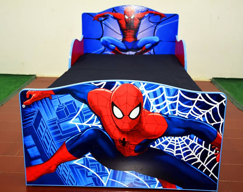 Kids Single Bed Boys Spiderman, Superman, Batman, Toys Story, iron m 2