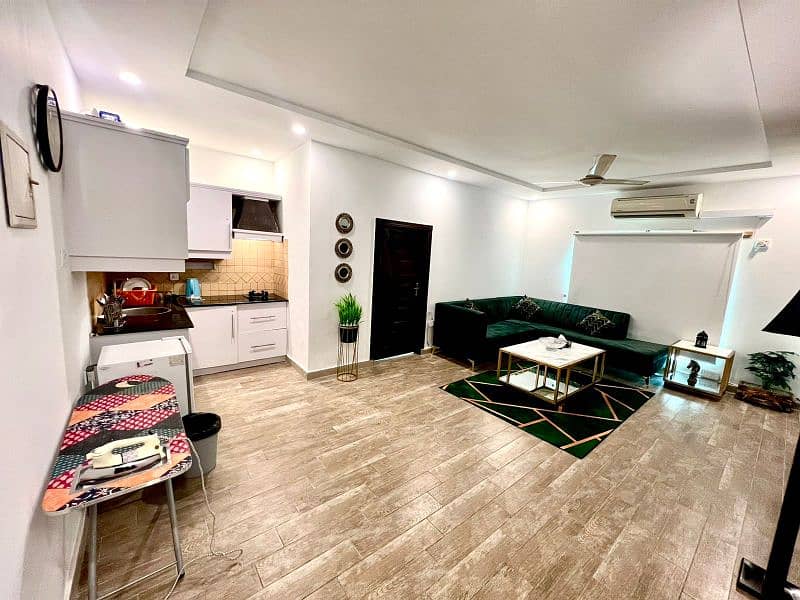 1 bed luxury furnished available in F-10 for short stay 12