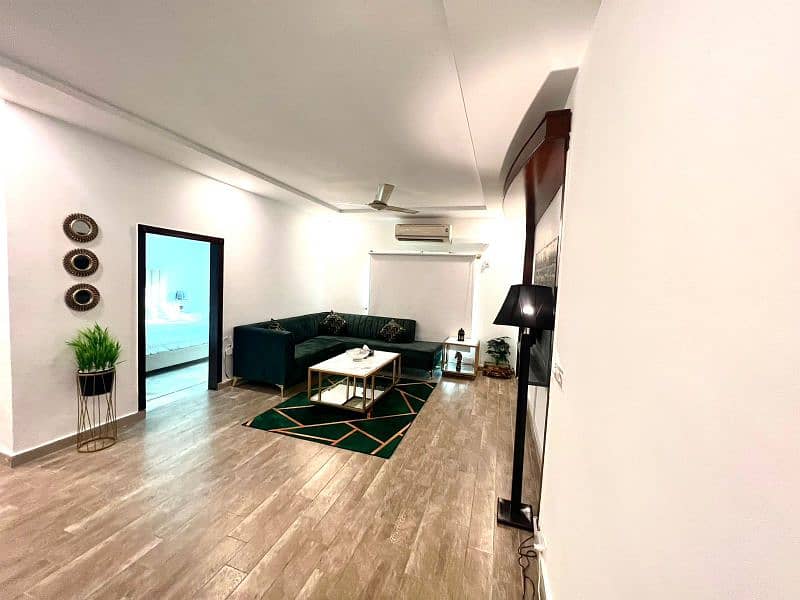 1 bed luxury furnished available in F-10 for short stay 15