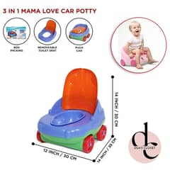 Baby Potty Seat Trainer Chair Car Style Multicolor 0