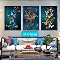Artwork with Multi-design and Multi-colors |Three Piece Set | Al-Ghani