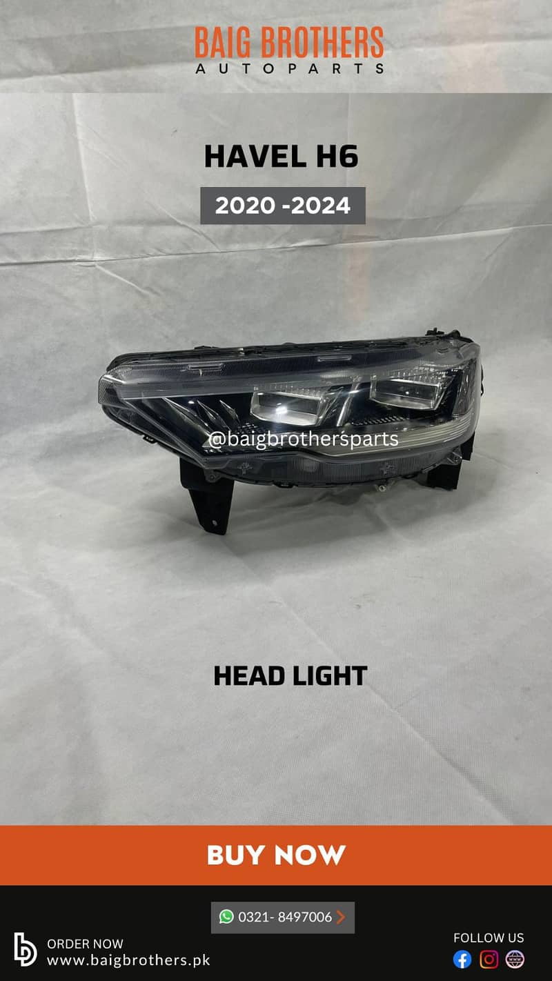 Honda Civic City Sportage Picanto MG HS H6 Headlight Bonet Grill Door 9