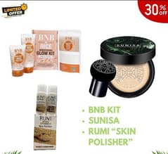 Bnb Glow kit SKin polisher foundation just price of 1