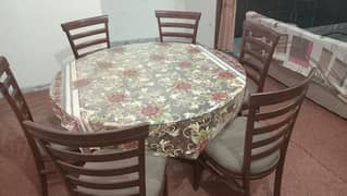 Wooden Glass Dining Table For Sale.