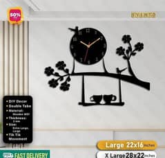 wall hanging clock with calligraphy