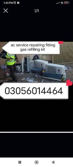 service repair fitting gas refilling kit repired