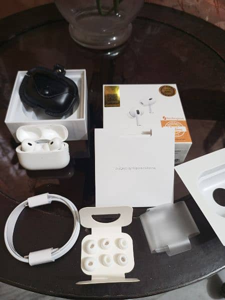 Airpods Pro 2nd Generation with Leather Case 0