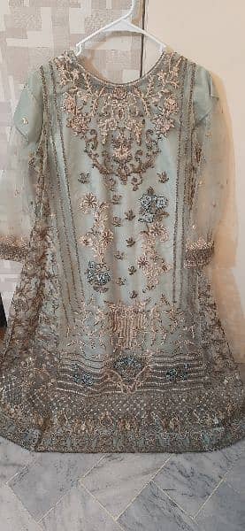 Designer gown || heavy embroidered || like new 0