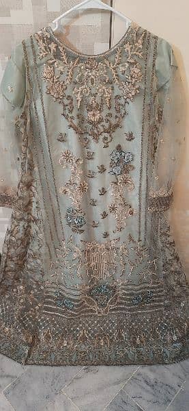 Designer gown || heavy embroidered || like new 1
