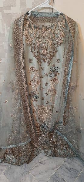 Designer gown || heavy embroidered || like new 2