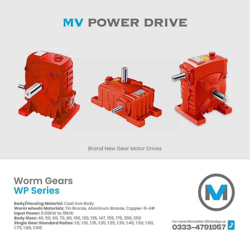 Brand New Gear Motors | Helical Gear Motors K, R F, S Series | VFD's 5