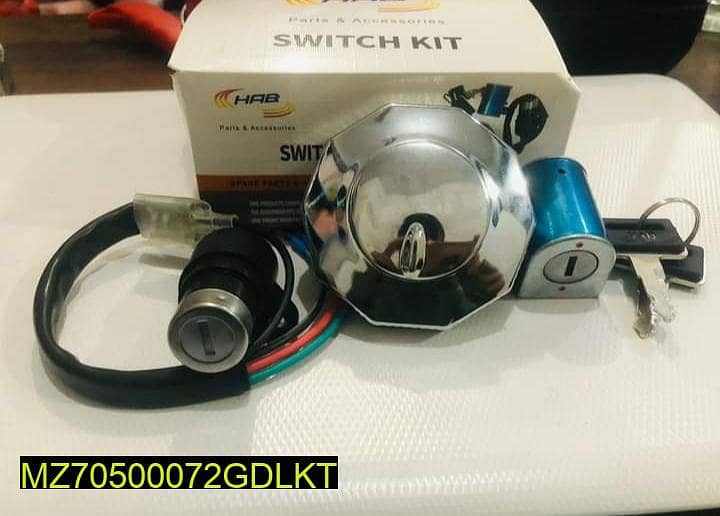 3 Pc Anti Theft Metal Lock Set for Bike 0