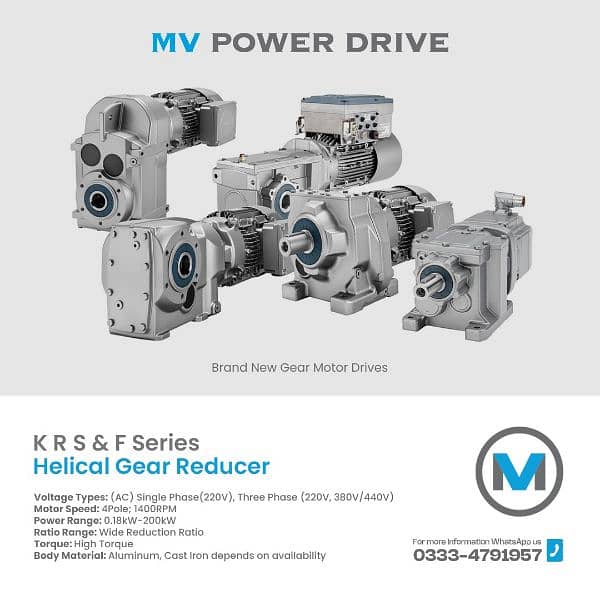 Helical & Bevel Gears | Electric Motors | Worm Gears |Medium Reduction 0