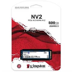 Kingston NV2 PCIe 4.0 NVMe M. 2 2280 SSD 500GB Computer Storage