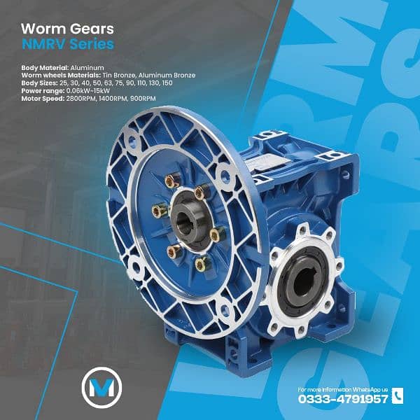 Cast Iron Body Gears | Worm Gears WP & NMRV Series | VFD's | Brand New 3