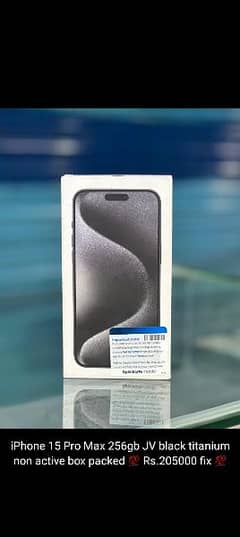 iPhone 15 pro max jv 256gbs black titanium non active