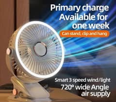 Portable rechargeable Fan with 8000mah