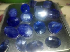 Genuine neelam blue sapphire gemstones pather and all stones