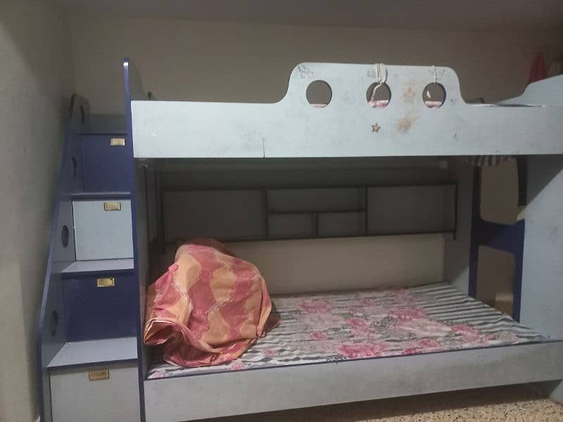 double kids bunk bed  sleeping bed very good condition in lahore 1