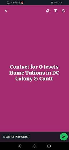 Home Tutor for O levels in DC COLONY & CANTT 0