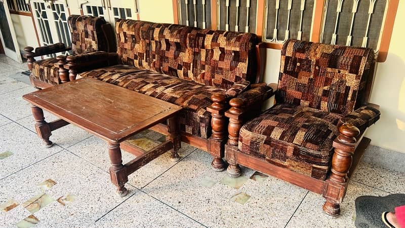 Sofa Set Solid Wood 2