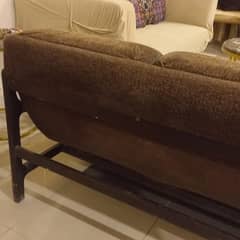 Solid wood sofa structure.