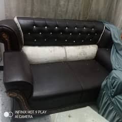 Second hand leather 6 seater