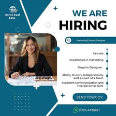 We are hiring Female Staff