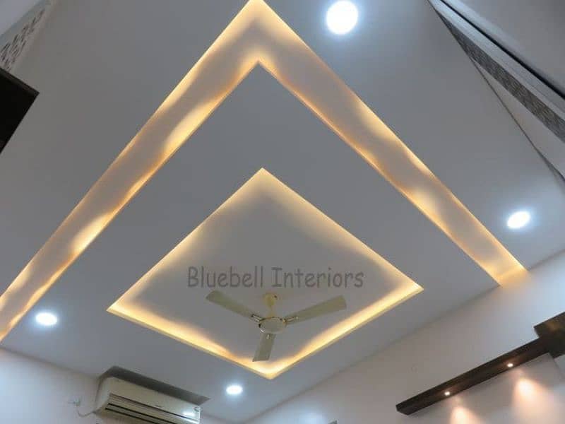 pop ceiling / false ceiling / plaster paris ceiling / gola border 14