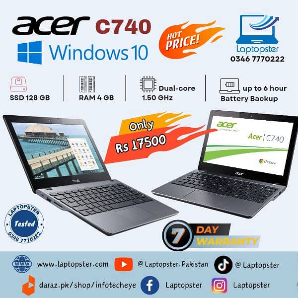 HP Dell Lenovo Acer Asus Chromebook Laptops 17