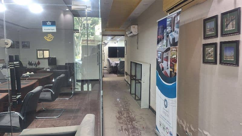 Office ground and 1st floor near main boulevard siddique trade center 9