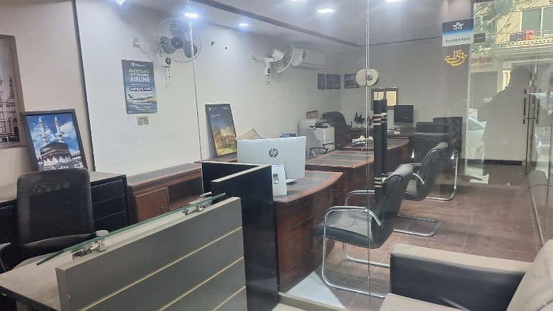 Office ground and 1st floor near main boulevard siddique trade center 10