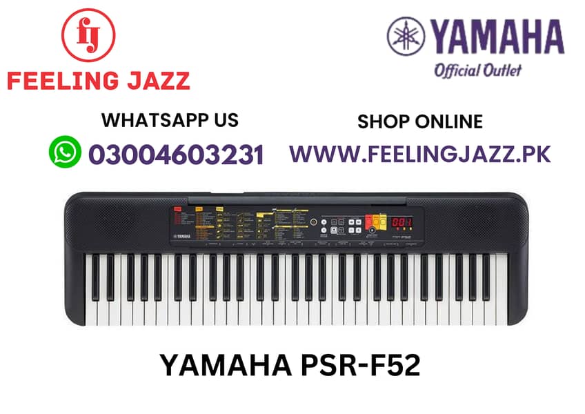 PSR-F52 Yamaha Portable Digital Keyboard Box Pack (New Arrival) 0