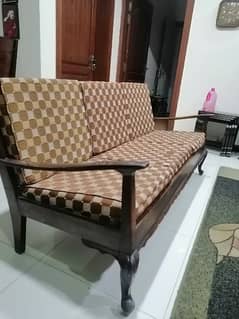 5 seater wooden sofa