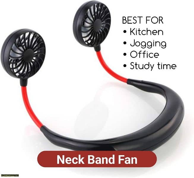 mini rechargeable portable neck fan 1