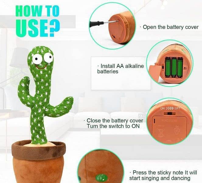 Dancing Cactus Plush Toys For Kids 4