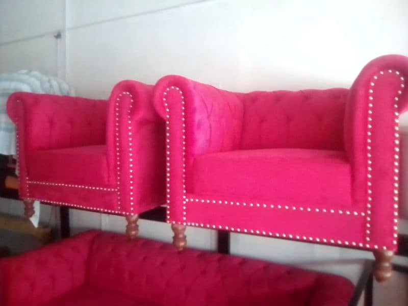 Pink 5 Seater Sofa Set 1