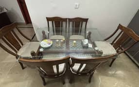 Wooden Dining Table + 6 Chairs